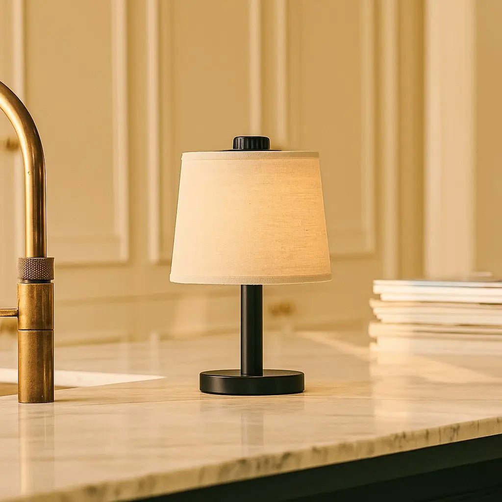 Rover zwarte houten lamp - oplaadbare, draadloze en dimbare schaduw - Afbeelding 16