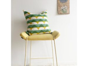 Toby kussen-dekgroen, zacht Jacquard gebreide katoen