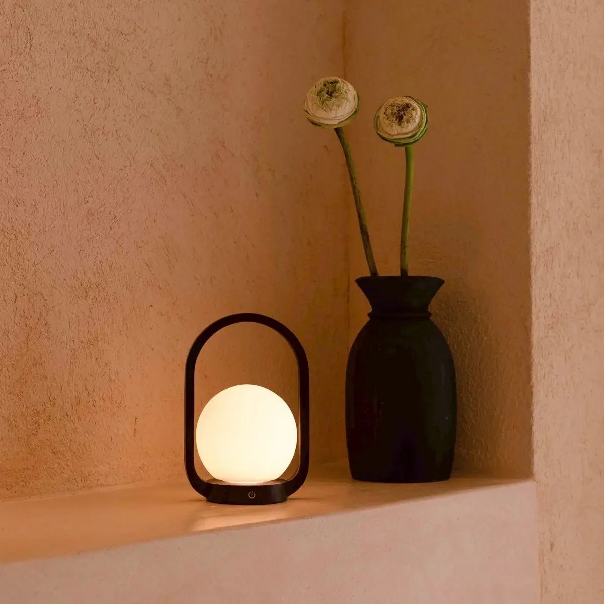Skye Donkerbruine Houten Snoerloze Lamp - Afbeelding 6