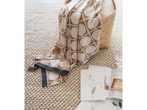 Don -deken bruin, zacht jacquard gebreide katoen