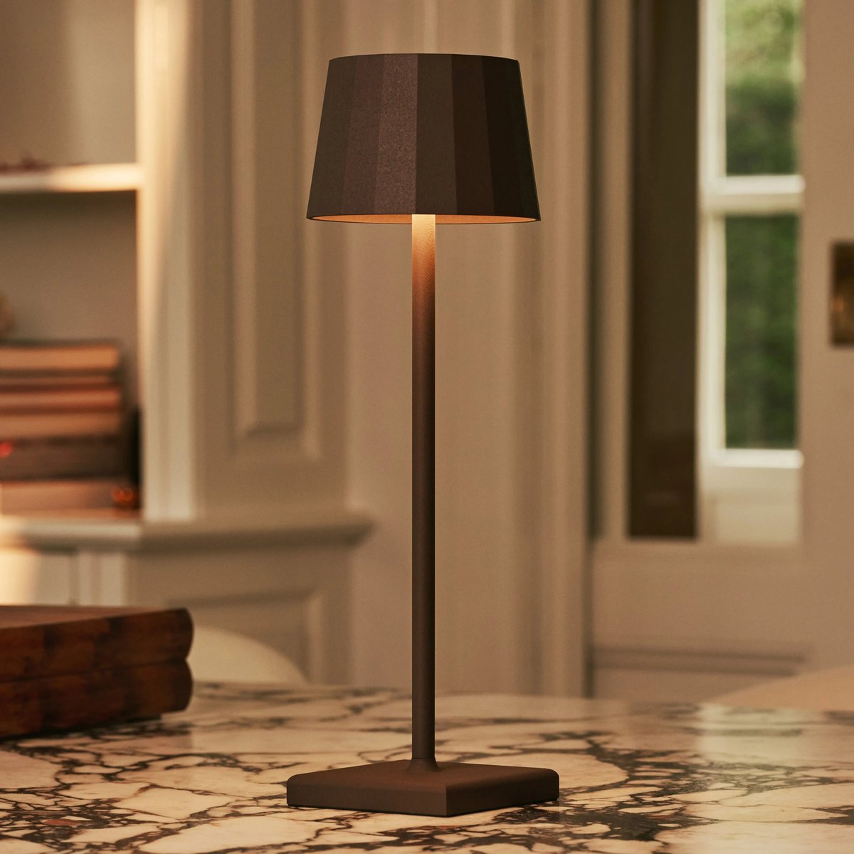 Wouter Mocha Brown oplaadbare tafellamp-Draadloos opladen, dimable, 120 uur batterijduur - Afbeelding 12