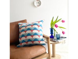 Toby-kussen-dekblauw, zacht Jacquard gebreide katoen