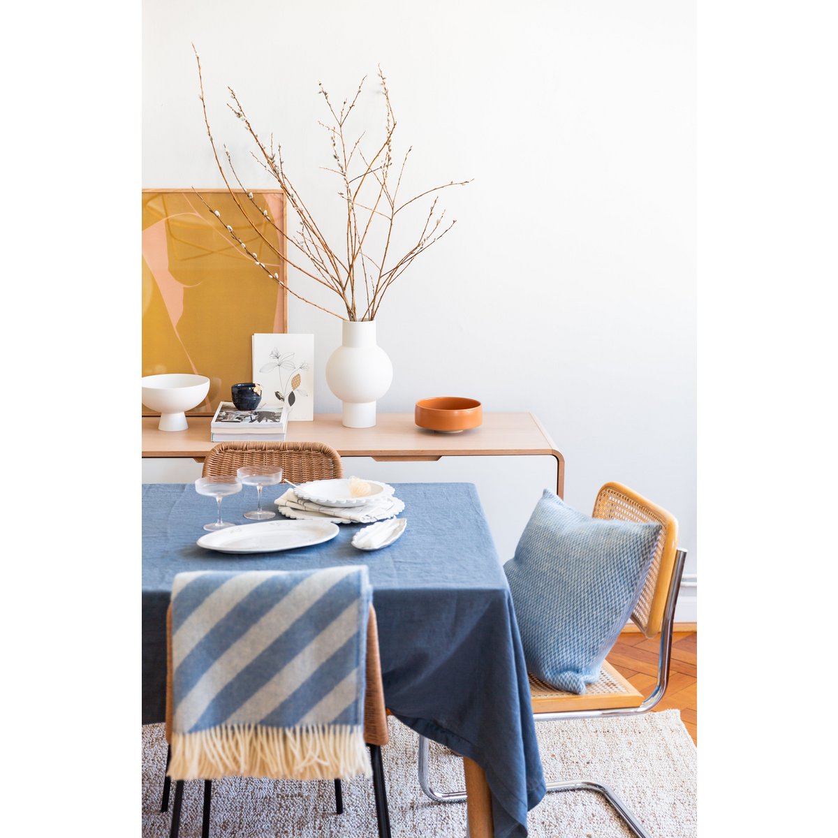 Filip Blue Zachte lichtgewicht zuivere Noorse wollen deken