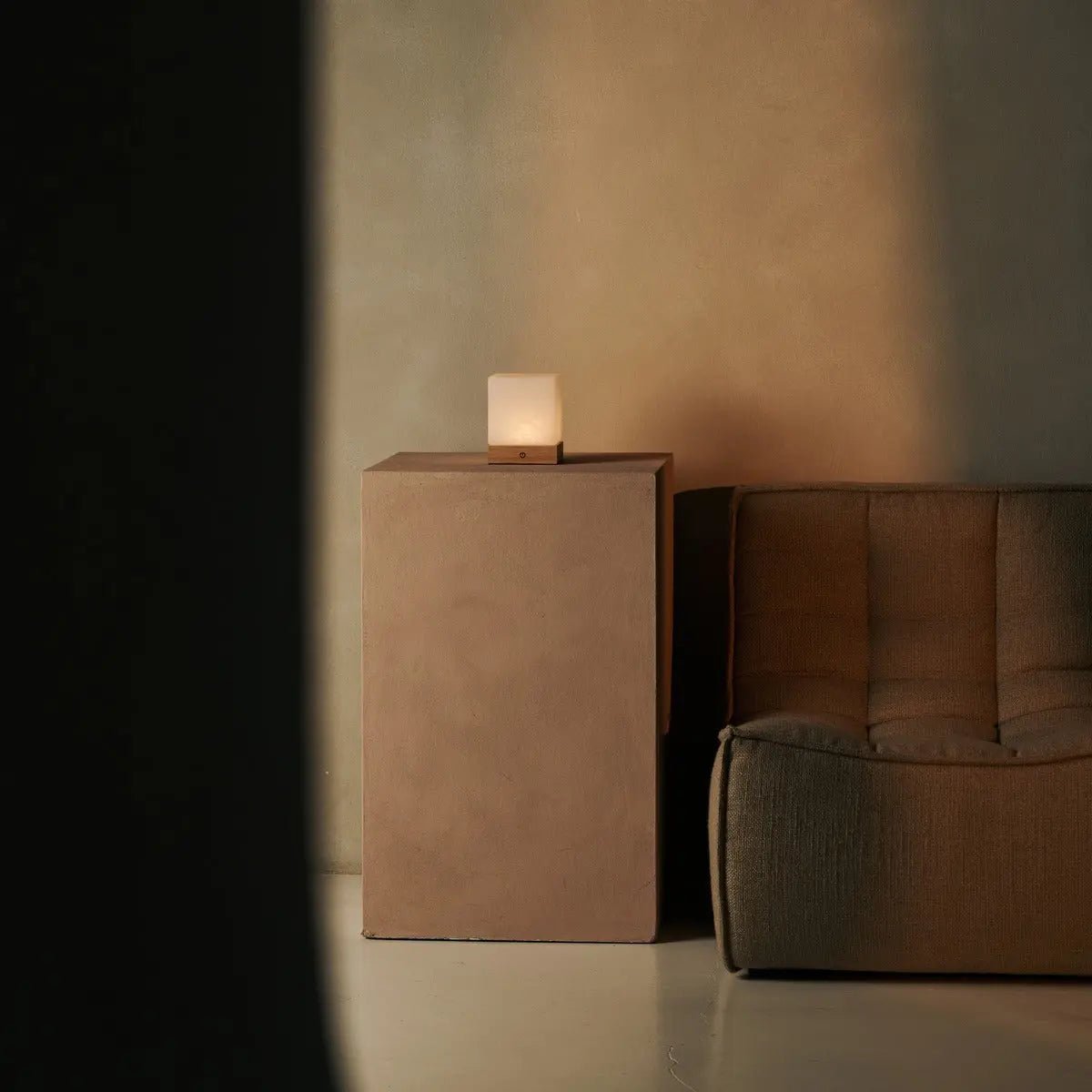 YCE lichtbruine draadloze houten lamp met bevroren glas-oplaadbare, dimbare, 100-uur batterij - Afbeelding 14