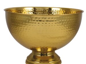 Grote champagne cup magnum gehamerd 30 cm