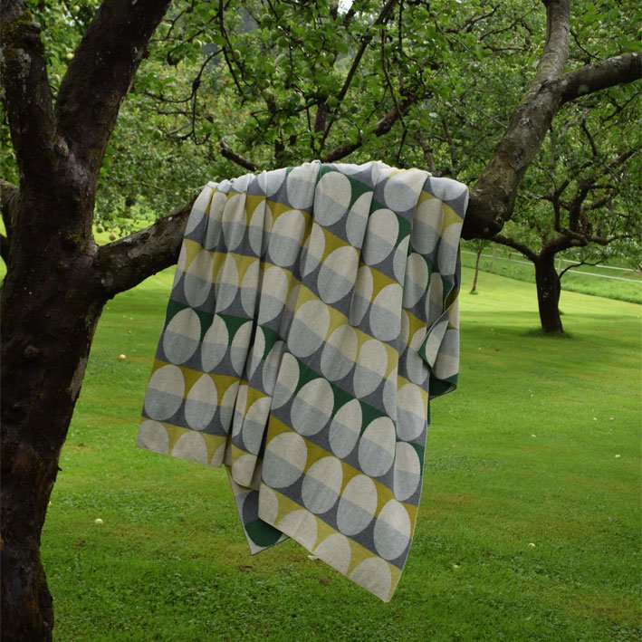 Olivia deken groen, zacht jacquard gebreide katoen - Afbeelding 3