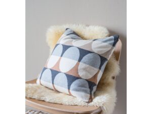 Olivia kussen-dekte natuur, zacht jacquard gebreide katoen