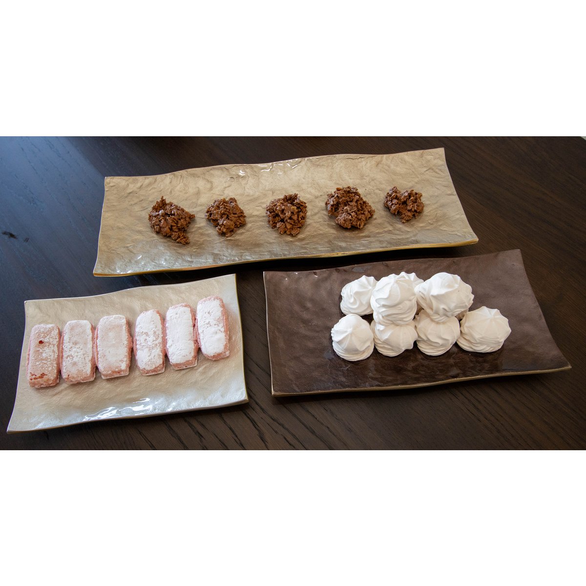 Rechthoekige witte decoratieve snit 25x16x2,5 cm - Afbeelding 3