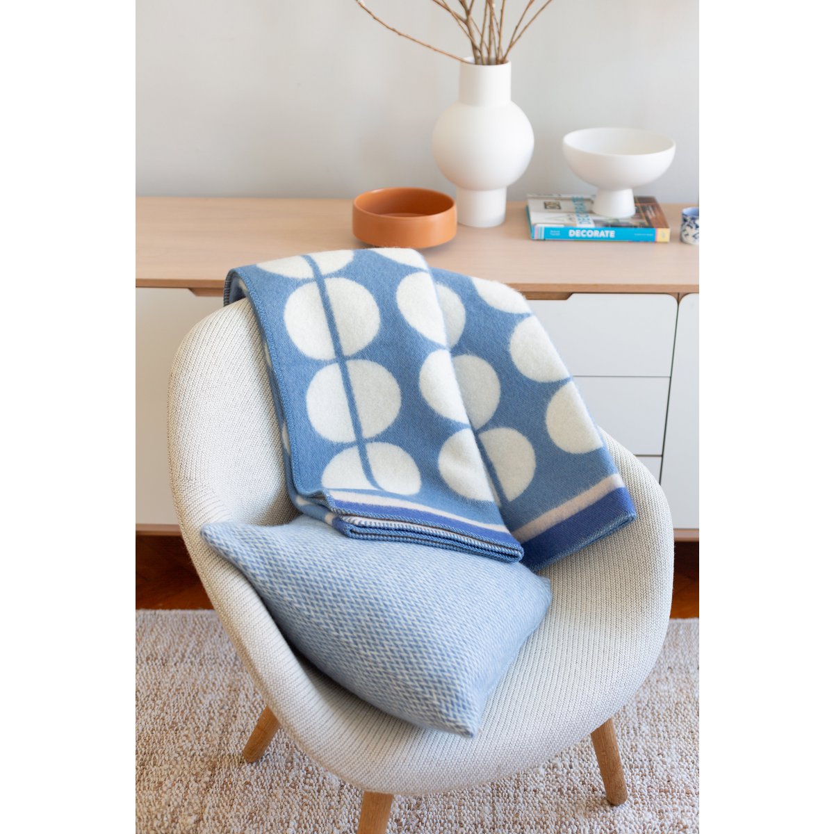 Felix blauwe zachte Noorse wollen deken - Afbeelding 4