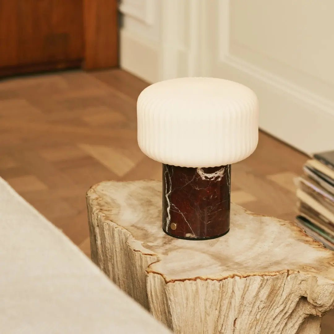 Renoir Red / Rosso Levanto - Marmeren oplaadbare tafellamp - Draadloos, USB -oplaadbaar en tot 100 uur verlichting - Afbeelding 7