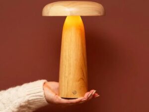 Lennart Houten Tafellamp – Oplaadbare, dimbare en draadloze verlichting