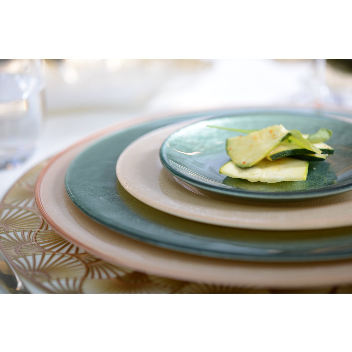 Ginkgo gouden ronde plaat - Afbeelding 3