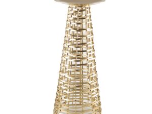 Goudmetalen kandelaar Hoogte 27 cm