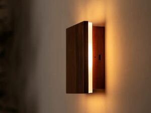 Lane Walnut draadloos wandlicht - oplaadbaar, dimbare, duurzame en 3 lichte modi