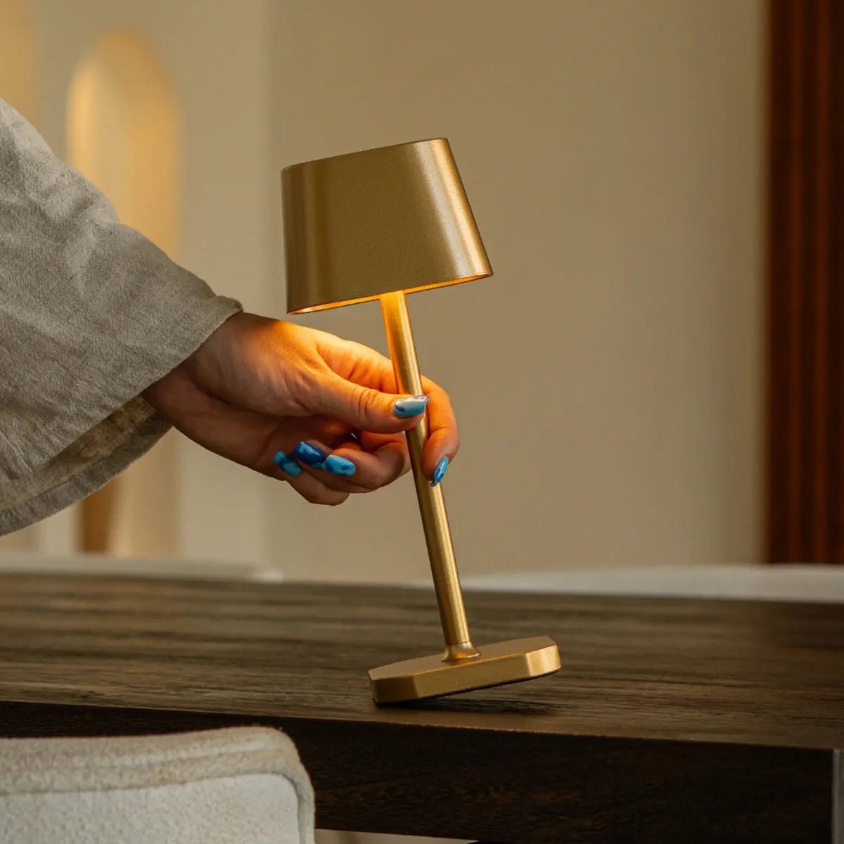 Ava Goud Oplaadbare Tafellamp - Afbeelding 5