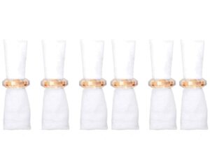 Set van 6 rondes van barnsteenkristalhanddoeken