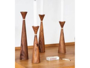 Lydia kandelaar - Nordindisk Teak