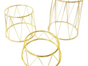 Round Golden Buffet Suppels - veel van 3