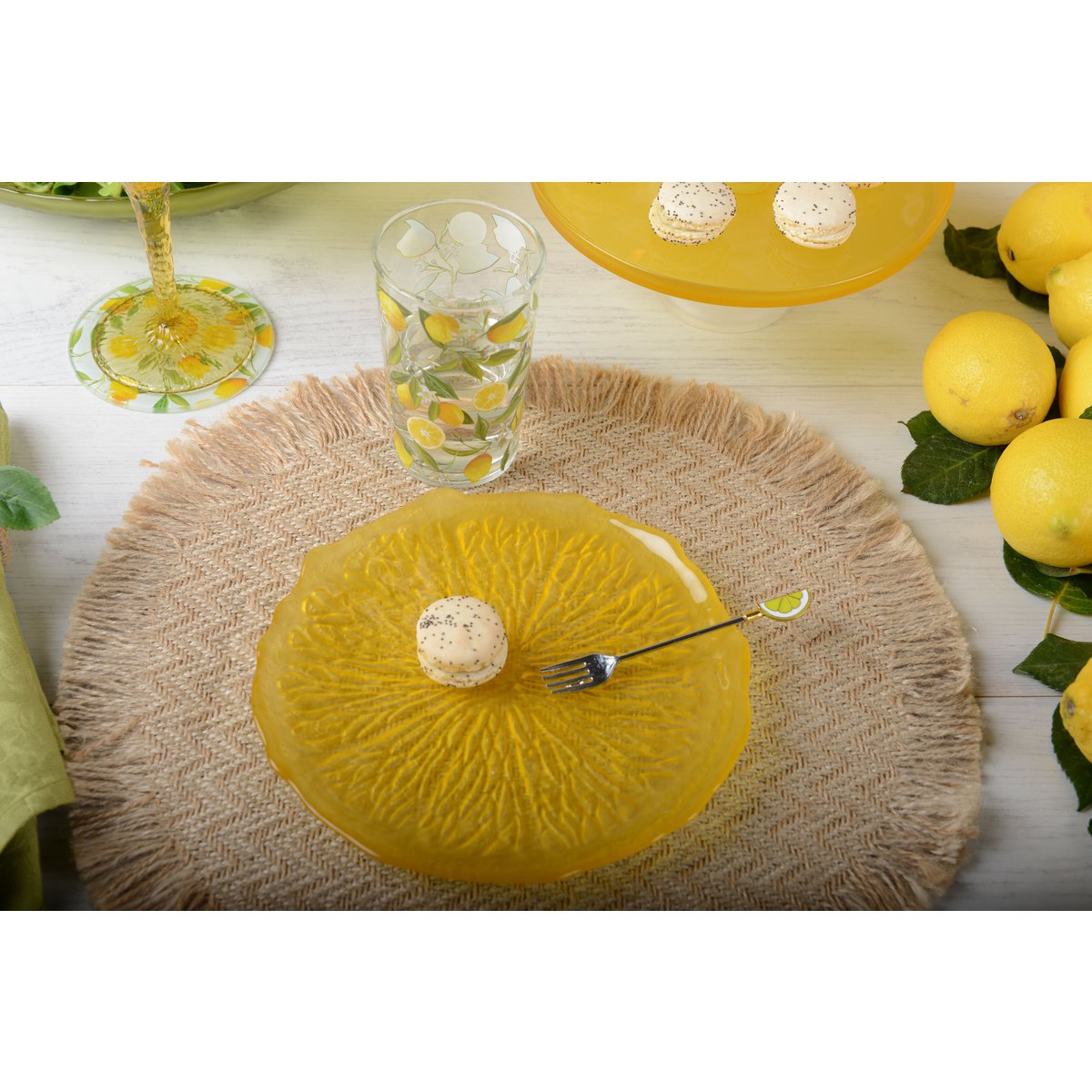 Lemon Dessert Forks - veel van 6 - Afbeelding 2