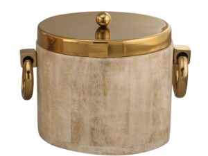 Gouden houten ijsemmer 20x25x20cm