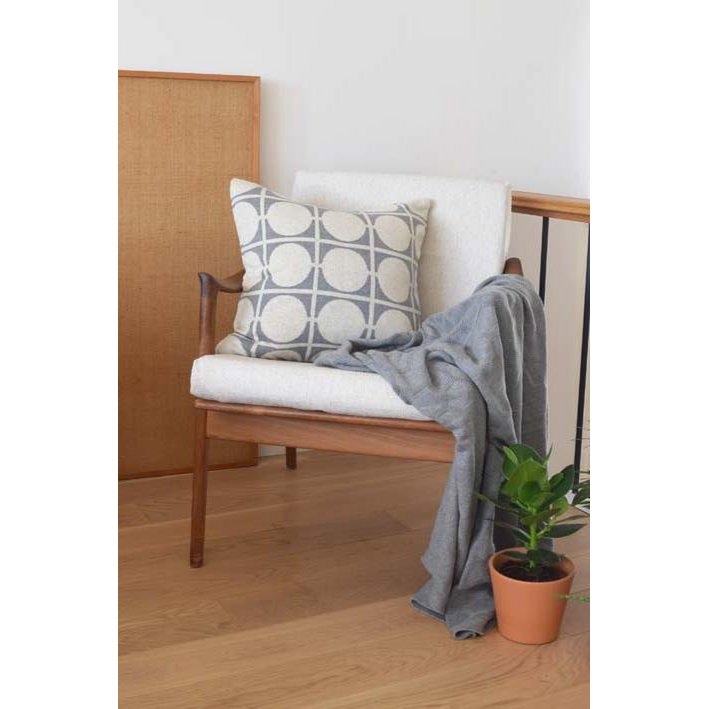 Don kussen-dekgrijs, zachte jacquard katoenen gebreide - Afbeelding 3