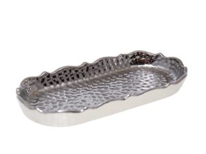 Zilveren rechthoekige kopje 25x11,5x3cm