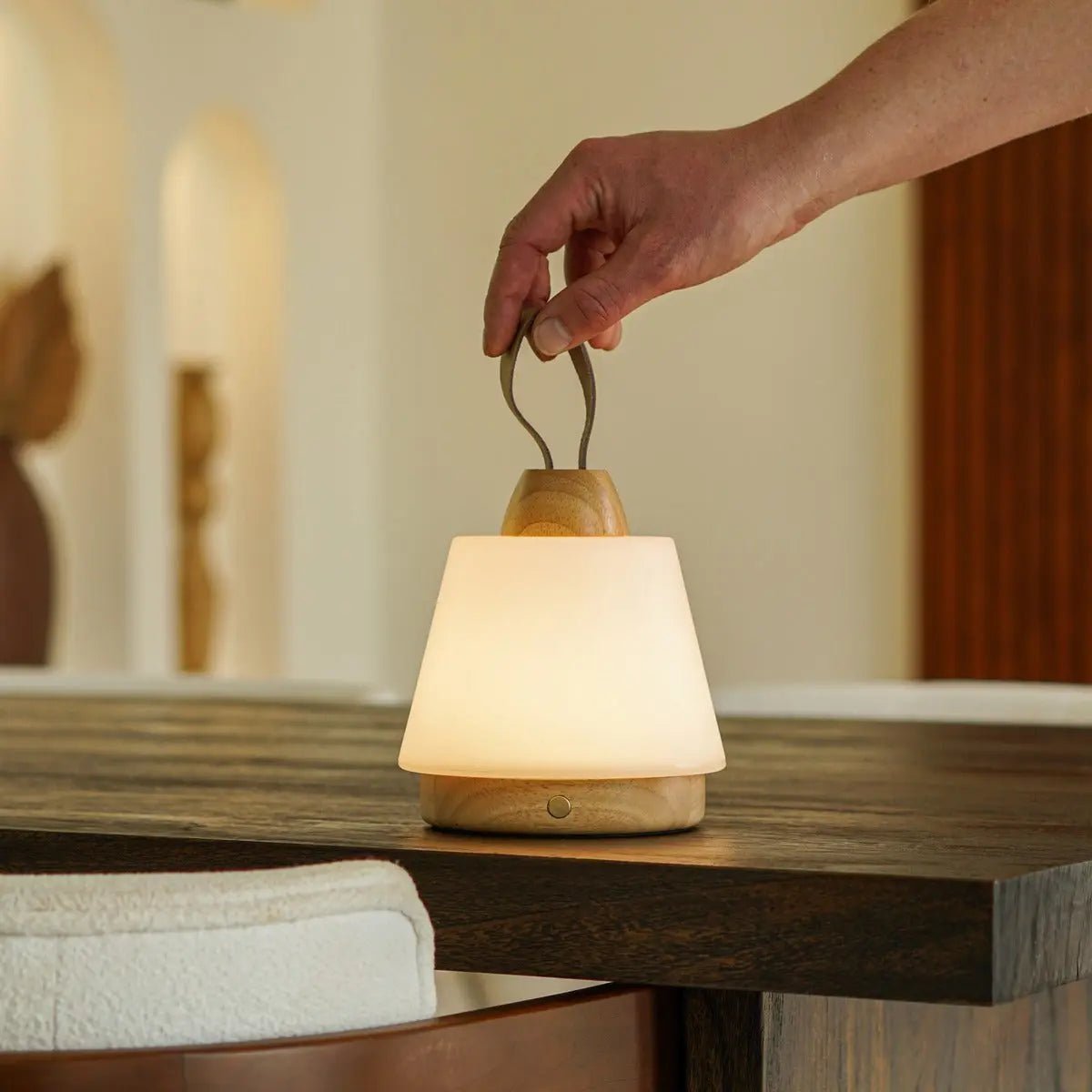 Liv lichtbruine oplaadbare lamp - Afbeelding 9