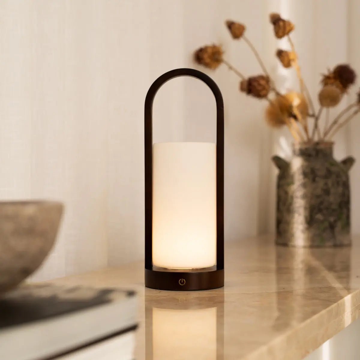 Evie Donkerbruine Oplaadbare Houten Tafellamp – Dimbaar & Snoerloos - Afbeelding 12