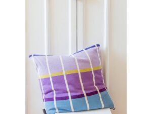 Alvin Kussen Paars, zacht jacquard katoenen breisel