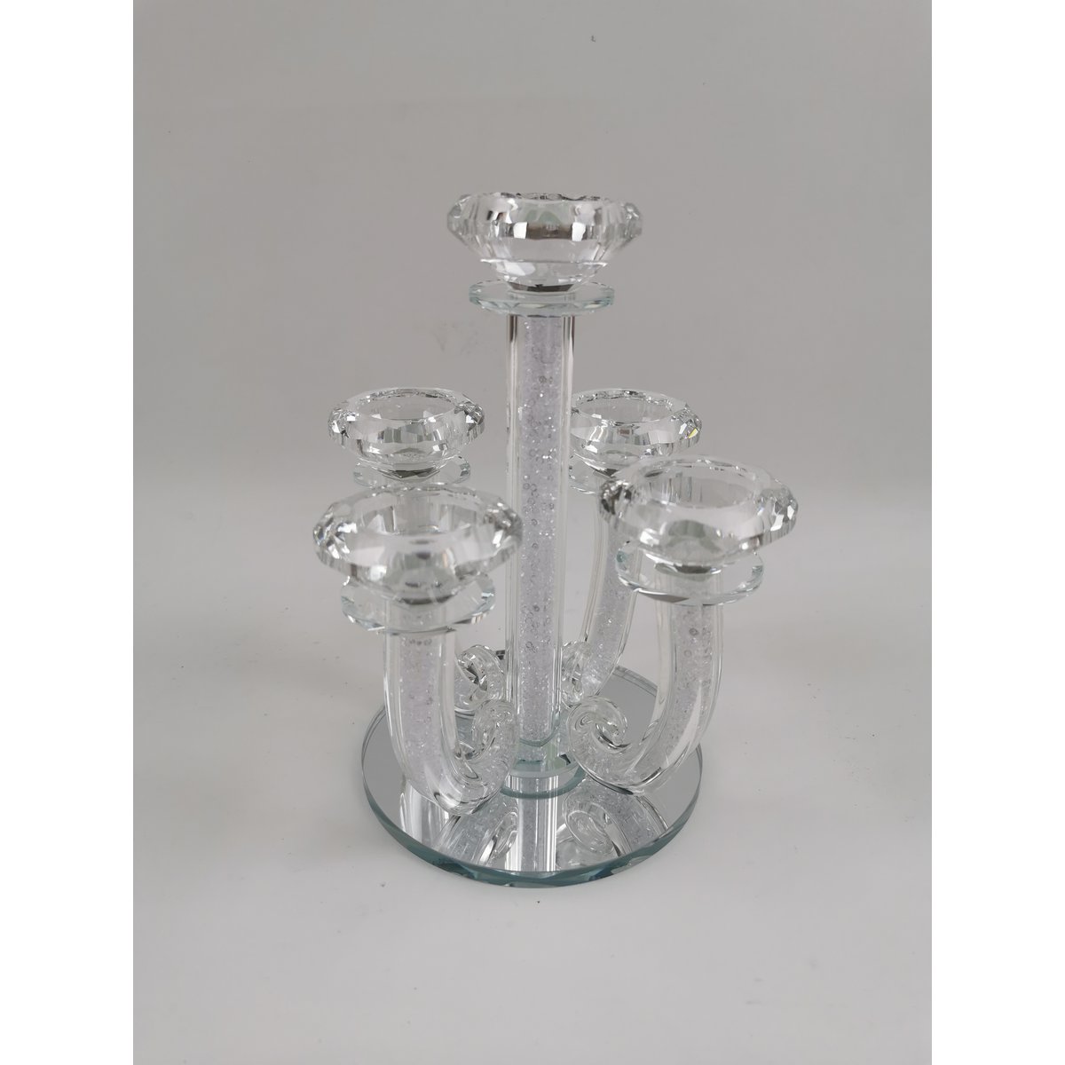 KRISTAL DIAMANT KANDELAAR 20X20X23CM - Afbeelding 2