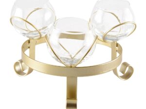 Gouden drievoudige kandelaar