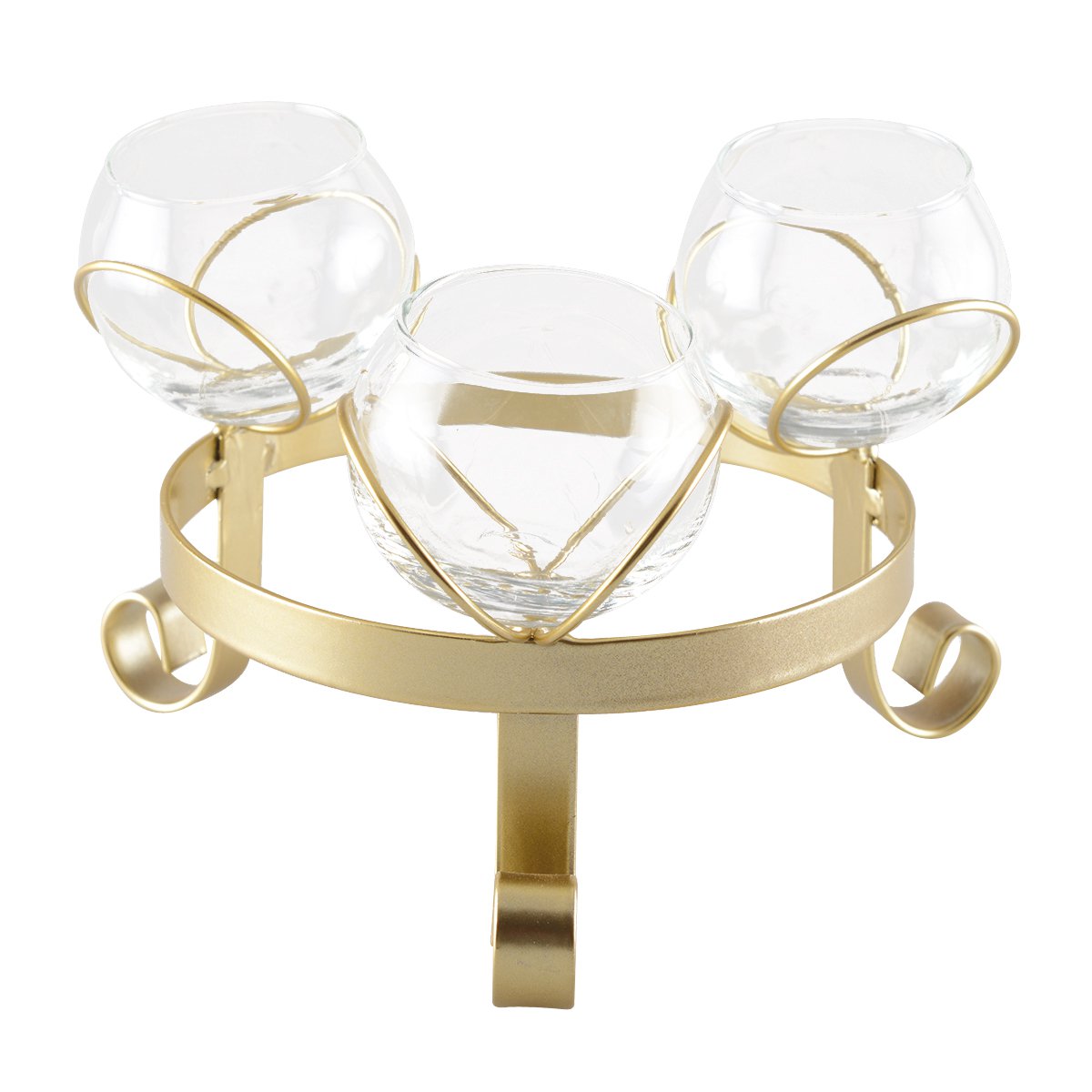 Gouden drievoudige kandelaar