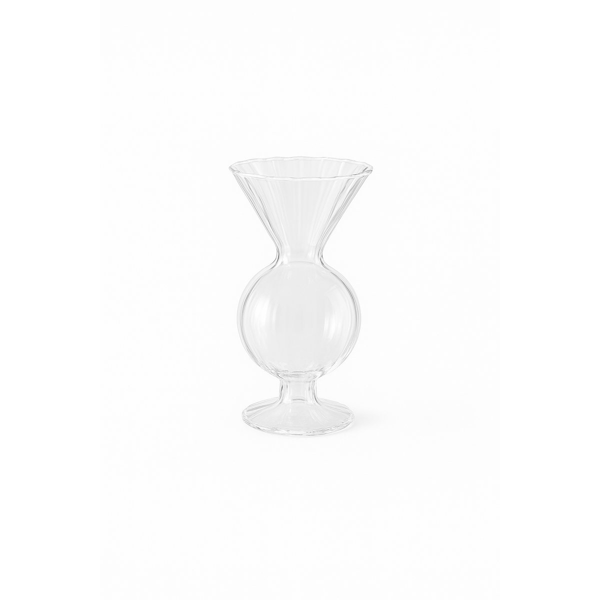 SOLIFLORE EN VERRE 6,3X6,3X12,6CM