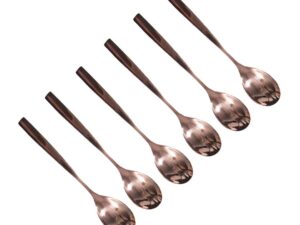 Koperen dessert lepels - veel van 6