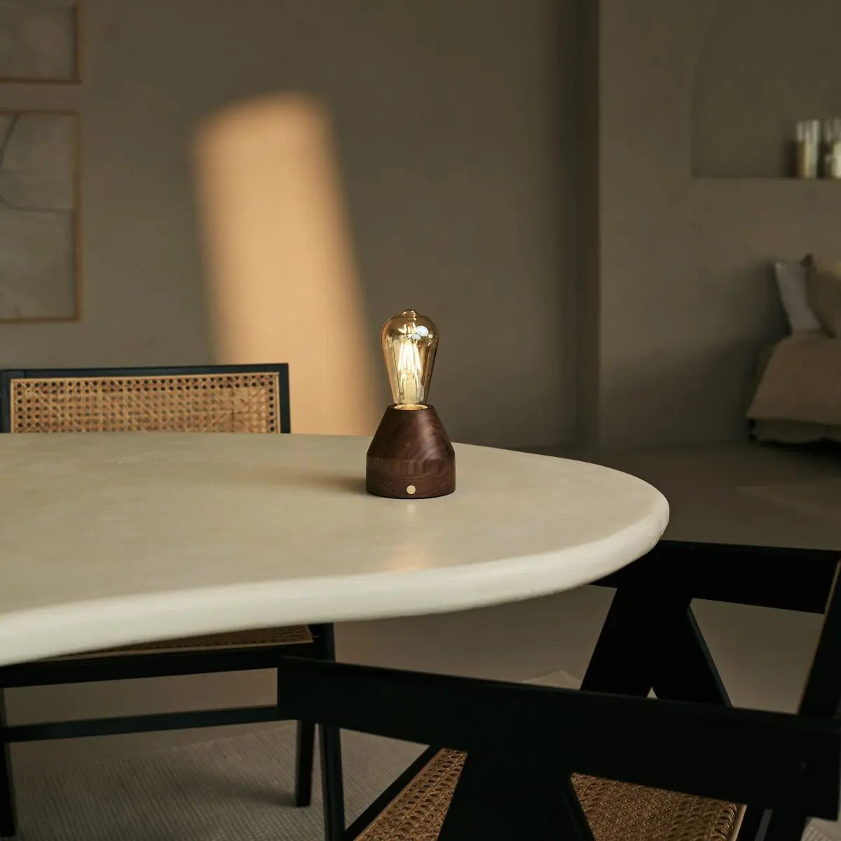 ZAVI WALNAUT Oplaadbare LED-tafellamp-Draadloos, dimpelbare, 100-uur batterij - Afbeelding 6