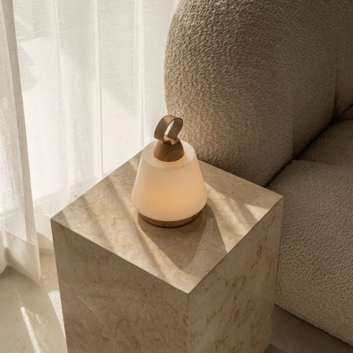 Liv lichtbruine oplaadbare lamp - Afbeelding 4