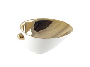 Witte en Golden Cup 17x11.5x7.4cm