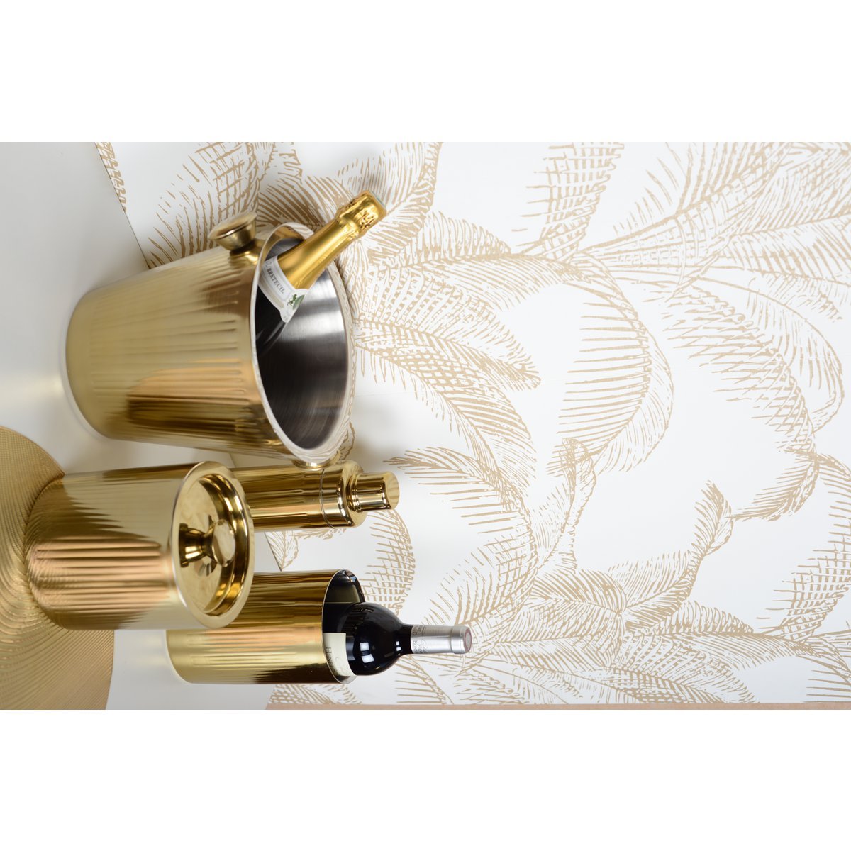 Gouden ijsemmer met geribbeld patroon - Afbeelding 3