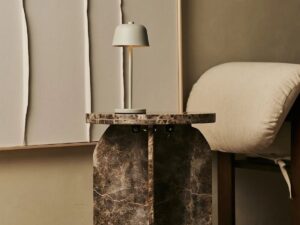 Anton Shadow Gray Oplaadbare tafellamp | Stijlvolle en draadloze verlichting