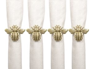 Set van 4 rondes bijen handdoeken