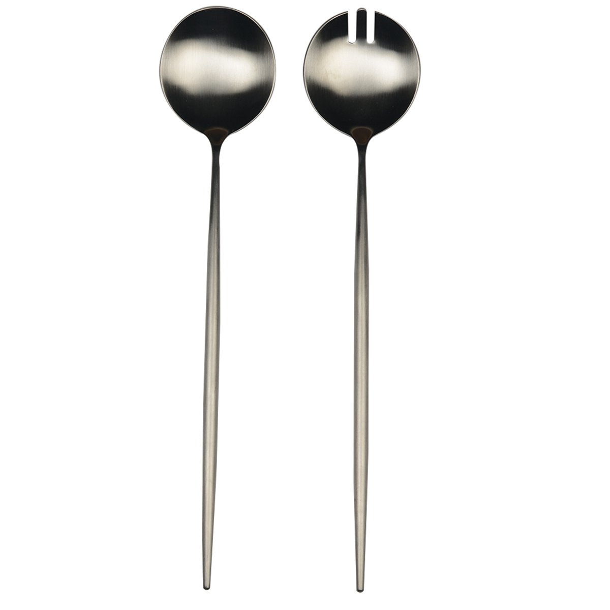 Mat zilveren salade bestek