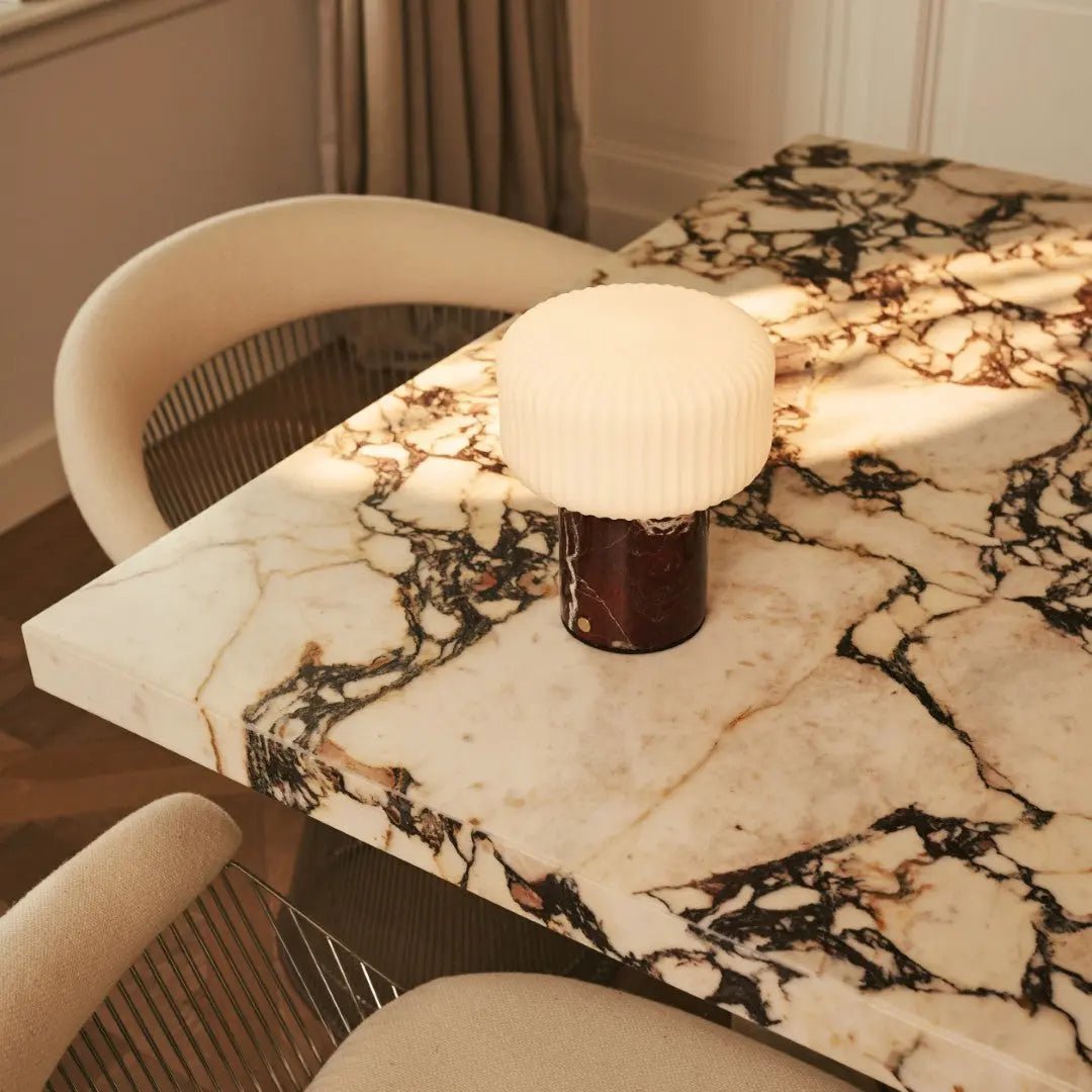 Renoir Red / Rosso Levanto - Marmeren oplaadbare tafellamp - Draadloos, USB -oplaadbaar en tot 100 uur verlichting - Afbeelding 11