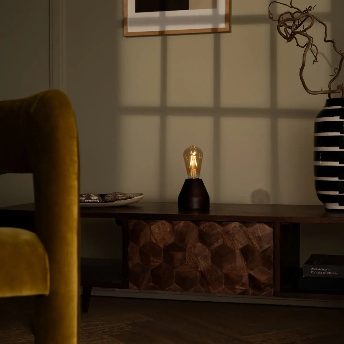 Zavi donkerbruine oplaadbare LED-tafellamp – draadloos, dimbaar, batterij met een levensduur van 80 uur - Afbeelding 9