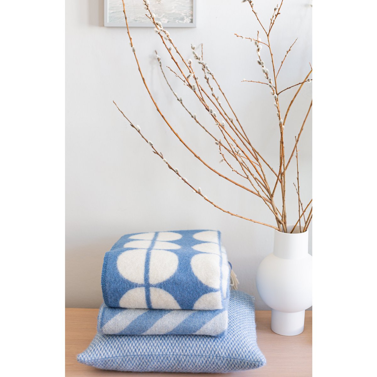 Felix blauwe zachte Noorse wollen deken - Afbeelding 3