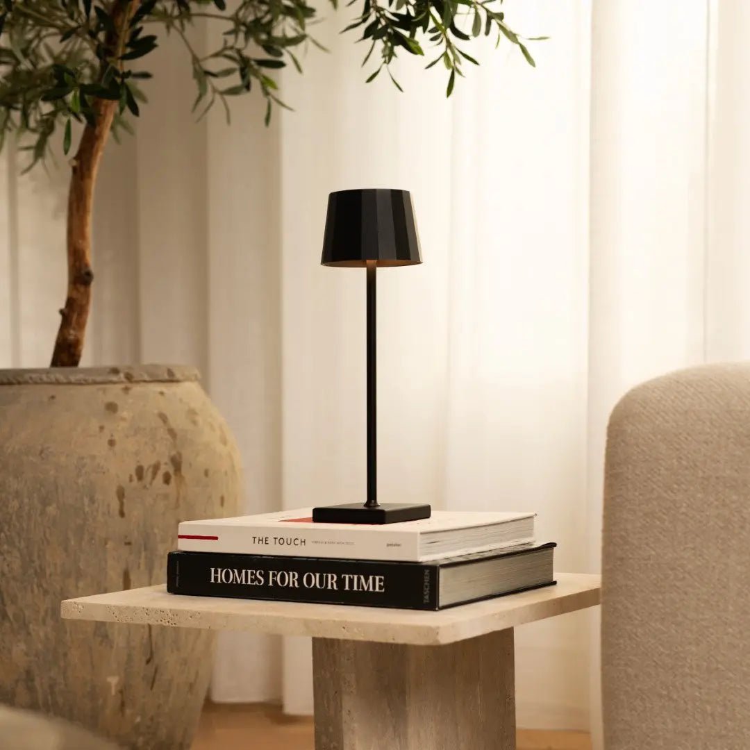 William Black oplaadbare ijzeren tafellamp – 120 uur batterij, dimbaar, opladen via USB-C - Afbeelding 5