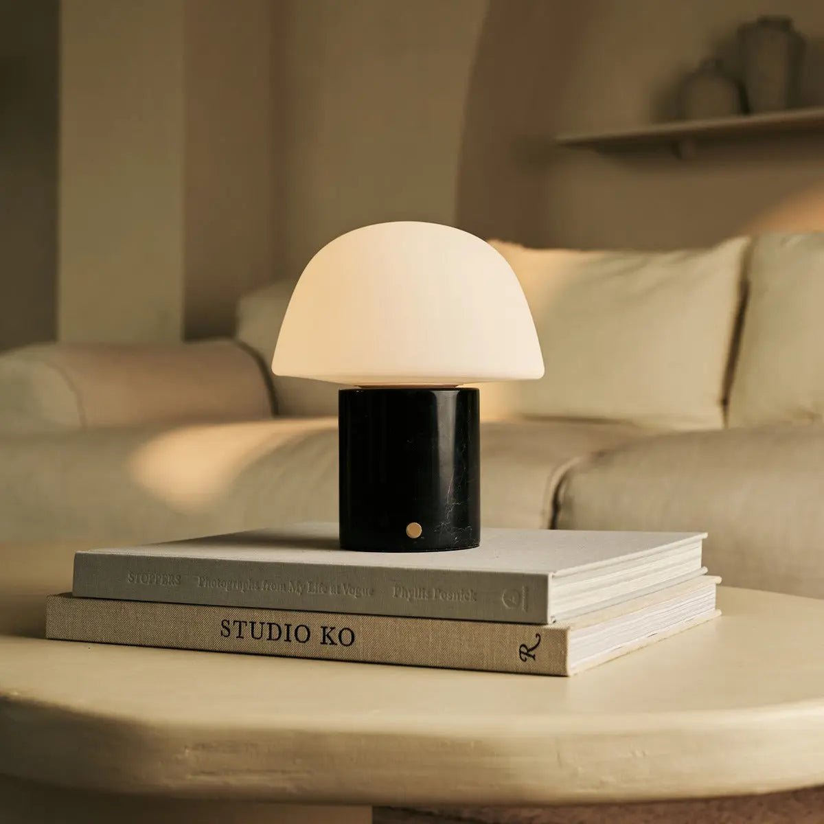 Maes Black / Nero Marquina - Elegante marmeren oplaadbare tafellamp, tot 100 uur verlichting, stijlvol en functioneel - Afbeelding 5