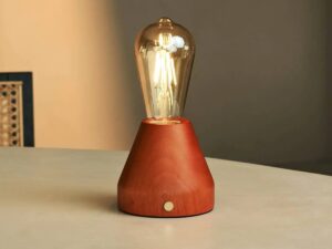 Zavi kastanje bruin oplaadbare LED-tafellamp-draadloos, dimable, 100 uur batterij