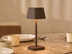 Ava Mokka Bruin Oplaadbare Tafellamp | Draadloos en dimbaar