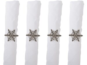 Veel 4 rondes van zilveren vlokken handdoeken