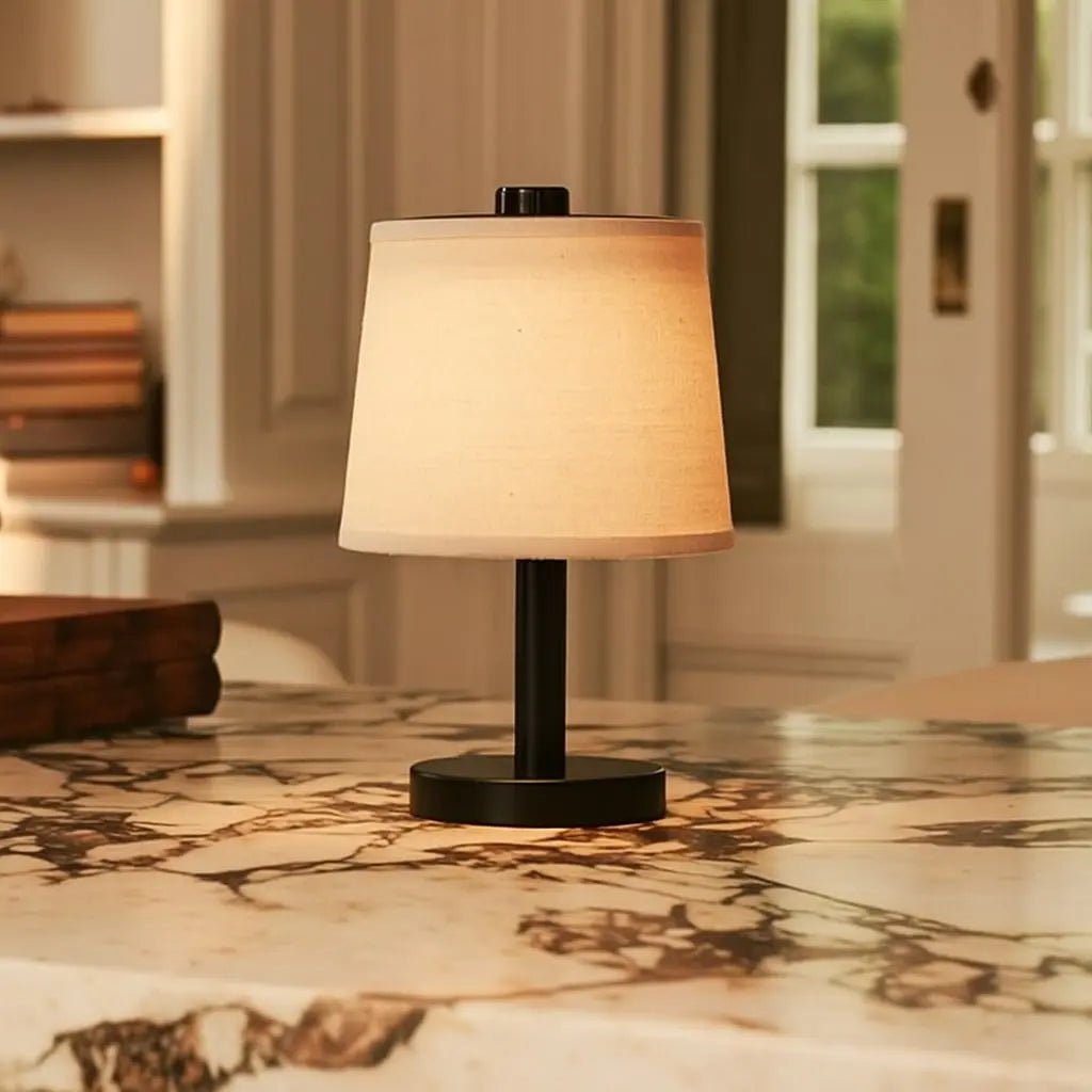 Rover zwarte houten lamp - oplaadbare, draadloze en dimbare schaduw - Afbeelding 12